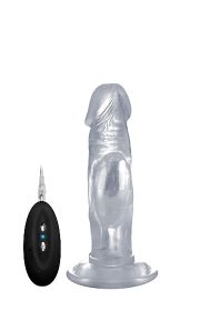 Vibrating Realistic Cock - 6 Inch - Transparent
