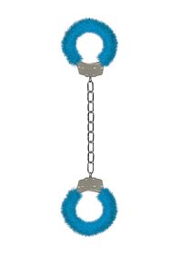Furry Ankle Cuffs - Blue