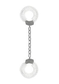 Furry Ankle Cuffs - White