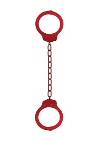 Metal Ankle Cuffs - Red
