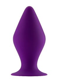 Butt Plug with Suction Cup - Large - Purple
